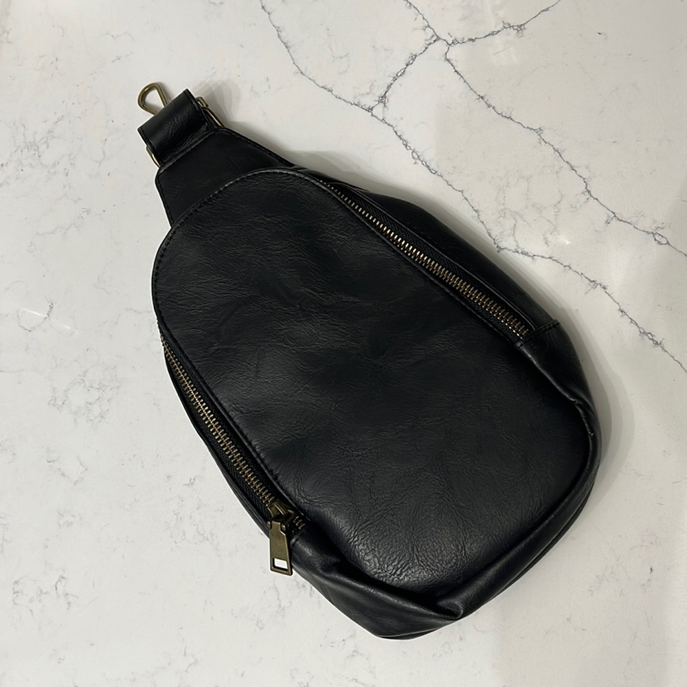 Vegan leather cross body bag